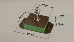 Виброопора для кондиционера нагрузка до 56 кг зеленая