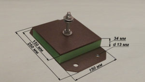 Виброопора для оборудования нагрузка до 122 кг зеленая