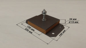 Виброопора для оборудования нагрузка до 250 кг коричневая